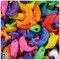 BeadTin Circus Opaque Mix 25mm Dolphin Plastic Pony Beads (24pcs)